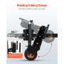 VEVOR trailer dolly maneuvering aid, 227 kg vertical load, 330–590 mm height, 22.8 cm pneumatic rubber tire, manual or electric key drive, for moving motorhome trailers