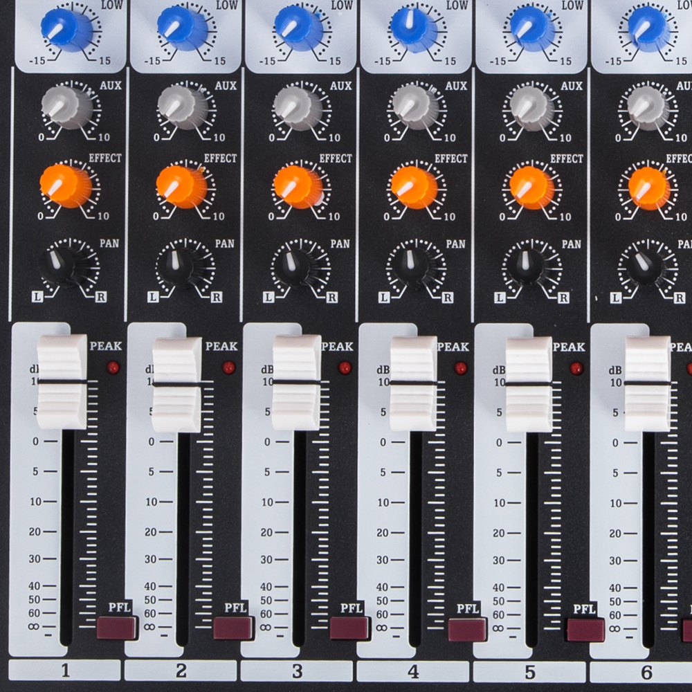 6-kanal Digital Mic Line Audio Mixer Mischpult Effect 48v Phantom Speisung Usb