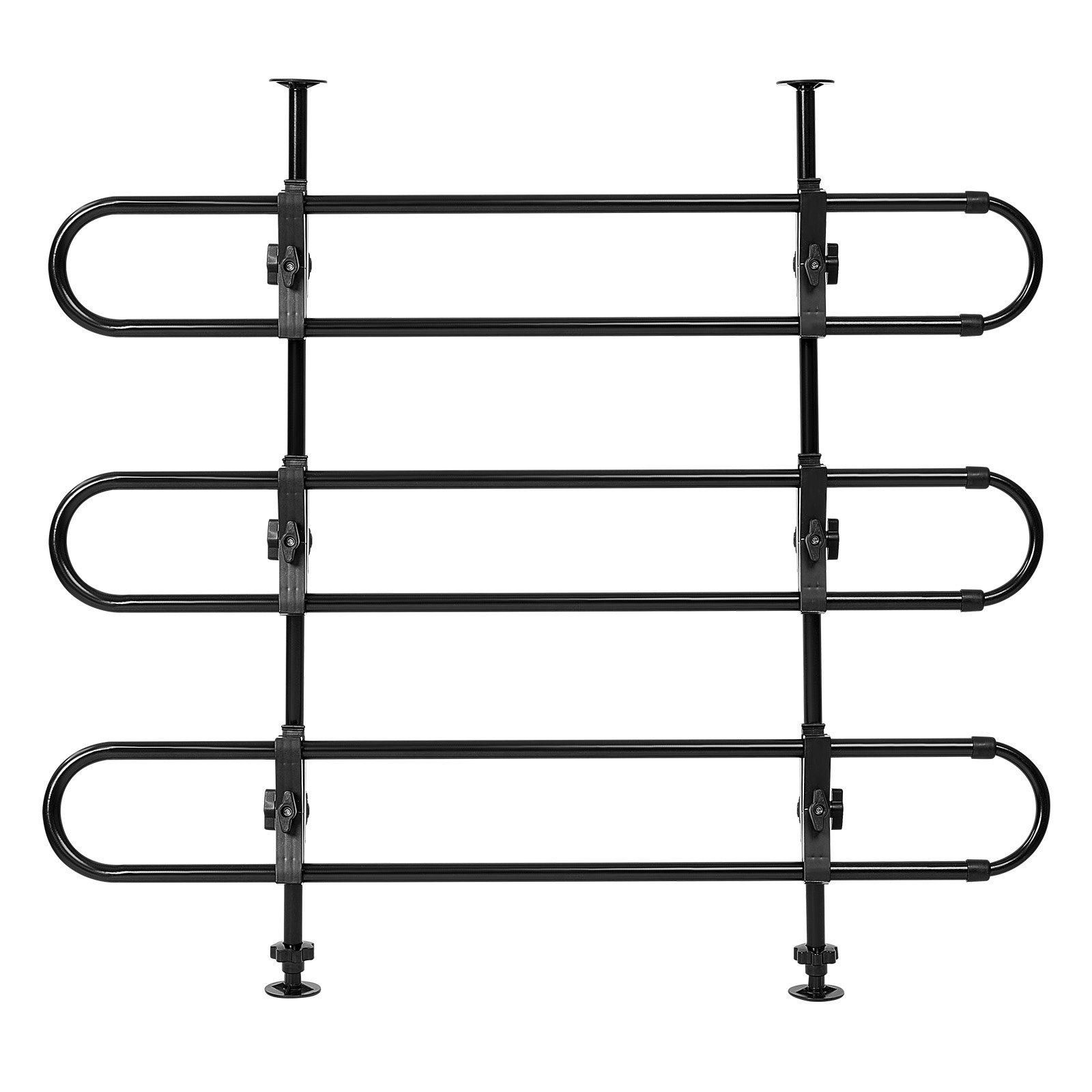 VEVOR Hunde Autobarriere einstellbare Trennwand Hundegitter Autoschutzgitter Haustierbarriere stabiles Metallrohr-Trenngitter, universell passende Hunde-Autobarriere für SUVs LKWs Fahrzeuge, schwarz