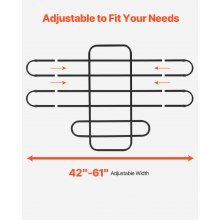 VEVOR Hunde Autobarriere einstellbare Trennwand Hundegitter Autoschutzgitter neig- und verschiebbar, Haustierbarriere mit Netzgewebe, universell passende Hunde-Autobarriere für SUVs Lkws Fahrzeuge