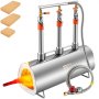 VEVOR Gas Schmiedeofen Sechseck, Gas Propan Forge Schmiedeofen 600 x 220 x 206 mm Gas Schmiede mit drei Brenner, für Gold, Messing, Bronze, Magnesium, Aluminium, Zinn und Edelstahl