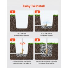 VEVOR Frostsicherer Hofhydrant, 995 mm Außenwasserhahn mit 305 mm Erdtiefe, G 3/4 Zoll Rohranschluss & G 3/4 Zoll Schlauchkupplung, robuster Hydrant aus Gusseisen für Hof, Garten, Farmbewässerung