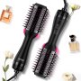 VEVOR Warmluftbürste Set, 4-in-1 Airstyler, Hairstyler mit 75 mm ovalem Zylinder mit Keramikbeschichtung und 3 Heizstufen, professionelle Heißluft-Stylingbürste zum Glätten, Trocknen und Locken