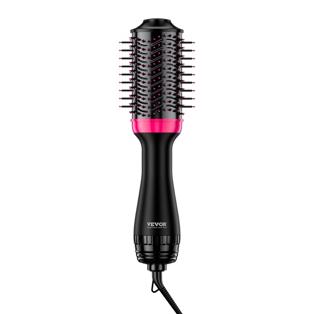 VEVOR Warmluftbürste Set, 4-in-1 Airstyler, Hairstyler mit 65 mm ovalem Zylinder mit Keramikbeschichtung und 3 Heizstufen, professionelle Heißluft-Stylingbürste zum Glätten, Trocknen und Locken