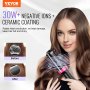 VEVOR Warmluftbürste Set, 4-in-1 Airstyler, Hairstyler mit 65 mm ovalem Zylinder mit Keramikbeschichtung und 3 Heizstufen, professionelle Heißluft-Stylingbürste zum Glätten, Trocknen und Locken