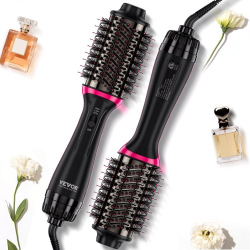 4er Set Rotierende Haarbürsten – Für Lockiges Bis Glattes Haar, Verschiedene Formen, 22–25,8 Cm, Grün