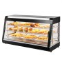 VEVOR 3-stufiger kommerzieller Speisenwärmer, 1500 W Speisenwärmer mit Licht, verstellbarer Ablage und Temperaturanzeige, 30 ℃ - 85 ℃ Dampferhitzung, 180 l für Hamburger, Pizza, Brot, Brathähnchen