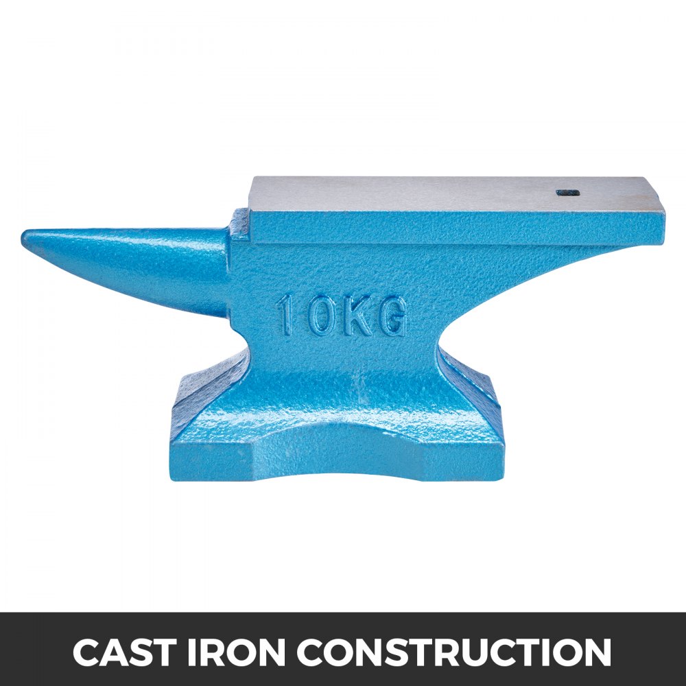 VEVOR Amboss 10 KG (22 LBS) Schmiede-Amboss für Schmiede Einzelnes Horn aus Gusseisen Schmiedwerkzeug robust