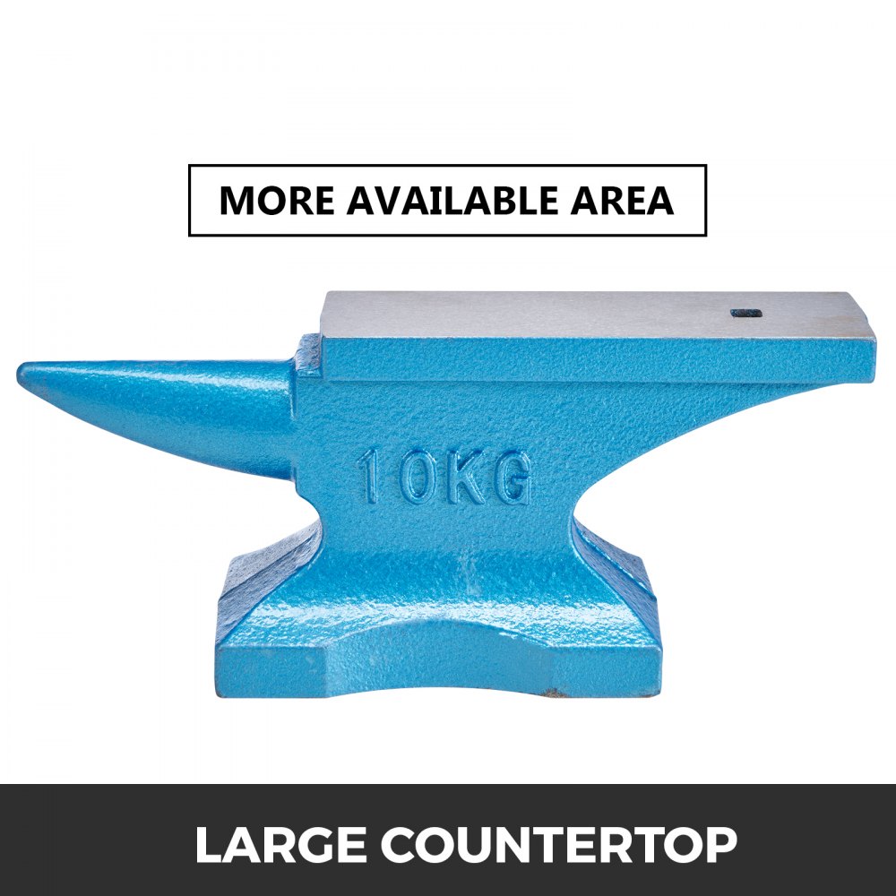 VEVOR Amboss 10 KG (22 LBS) Schmiede-Amboss für Schmiede Einzelnes Horn aus Gusseisen Schmiedwerkzeug robust