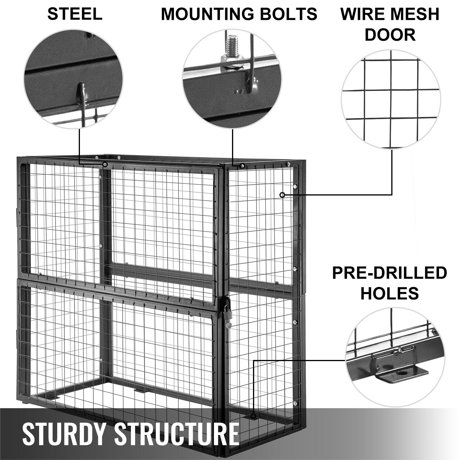 Vevor Gasflaschenlagerung Gasflasche 3 X19 Kg Lagerschrank Aufbewahrung Depot