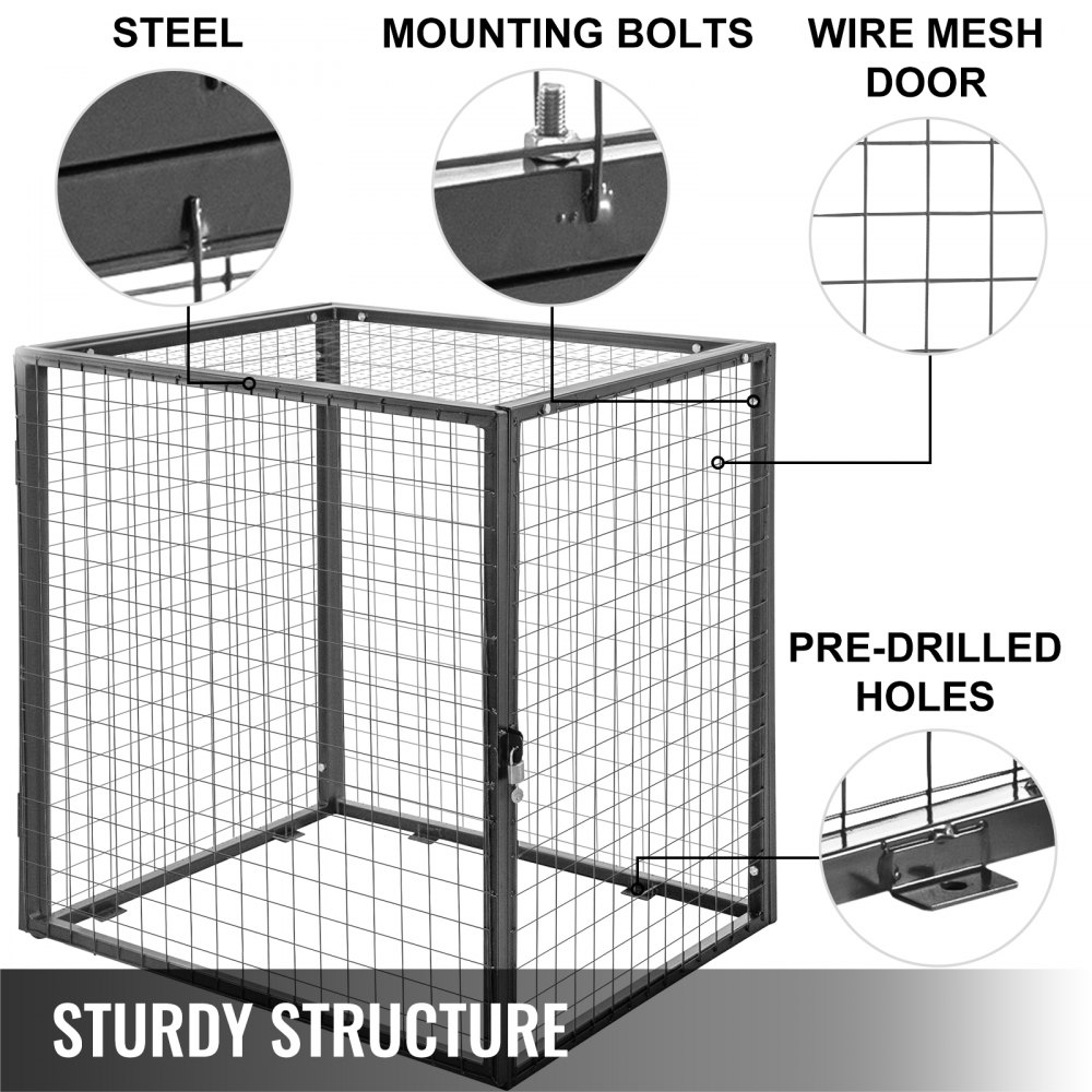 Vevor Gasflaschenlagerung Gasflaschen Aufbewahrung 4 X19 Kg Lagerschrank Depot