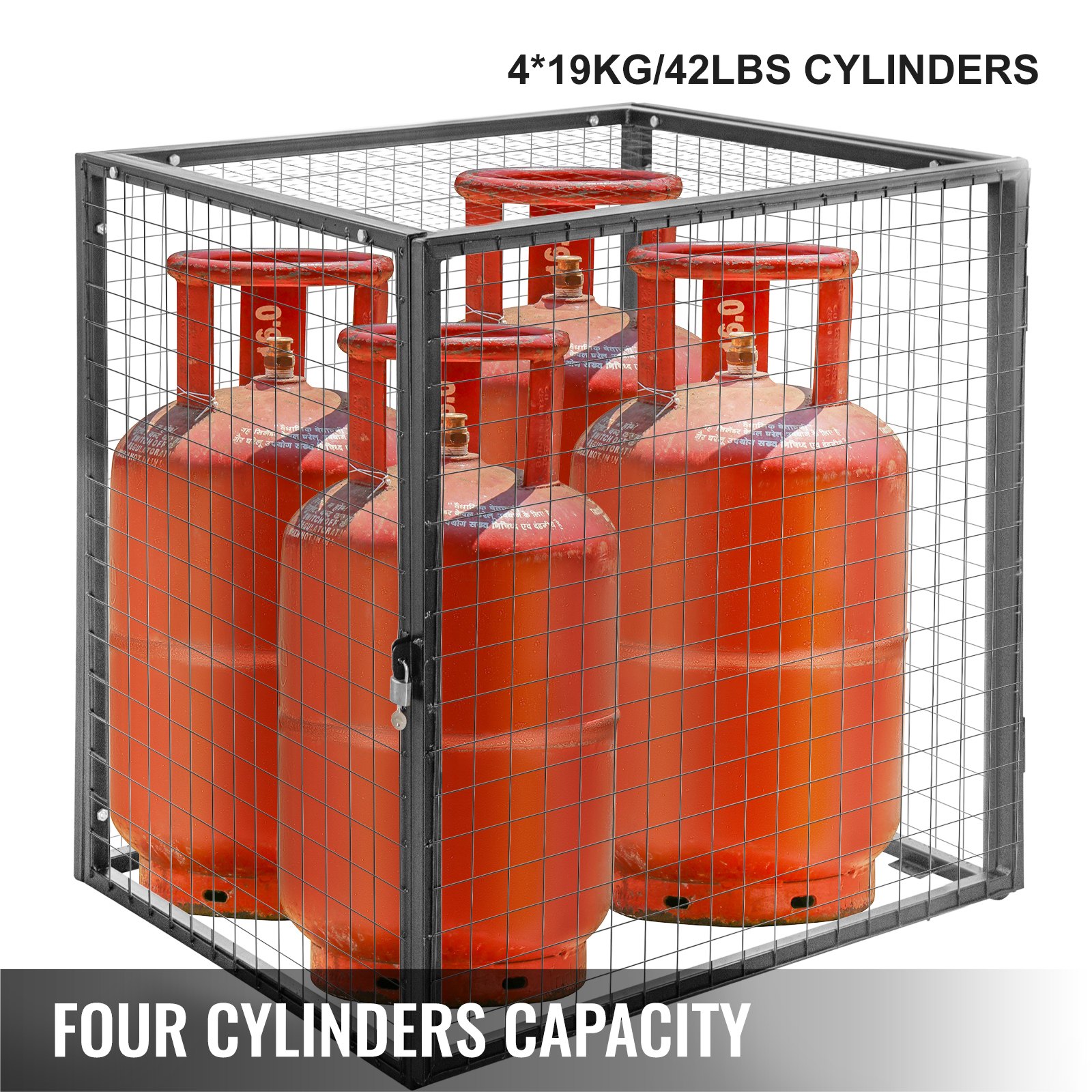 Vevor Gasflaschenlagerung Gasflaschen Aufbewahrung 4 X19 Kg Lagerschrank Depot