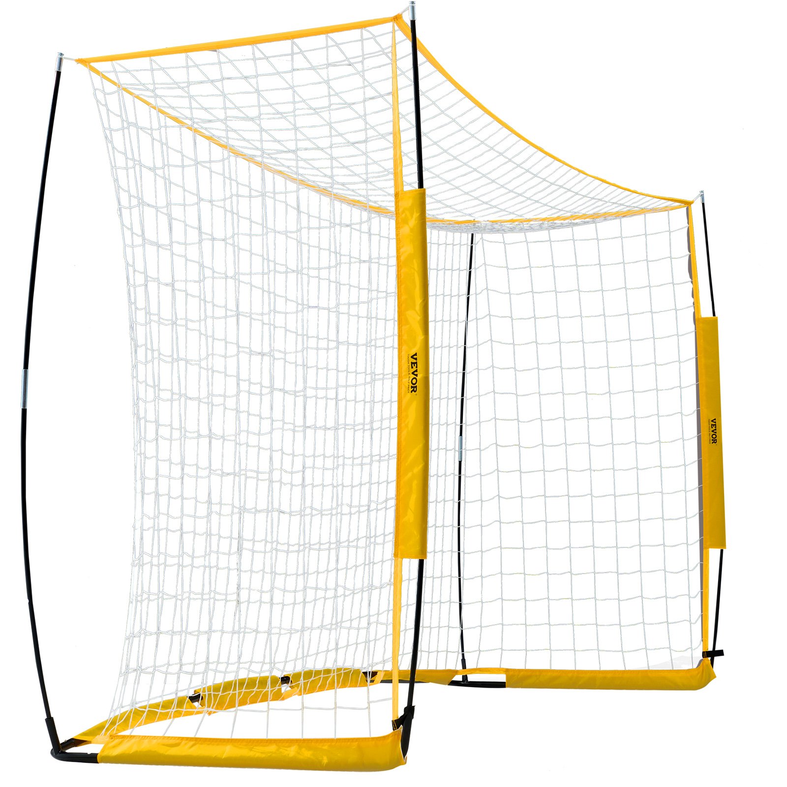 VEVOR Portable Football Goal Soccer Goal Football Net 3.66 x 1.83 m for the Garden, Large Practice Football Net Training Goal Set with Steel-Fiberglass Structure, All-Weather Football Goals with Carrying Bag, Yellow