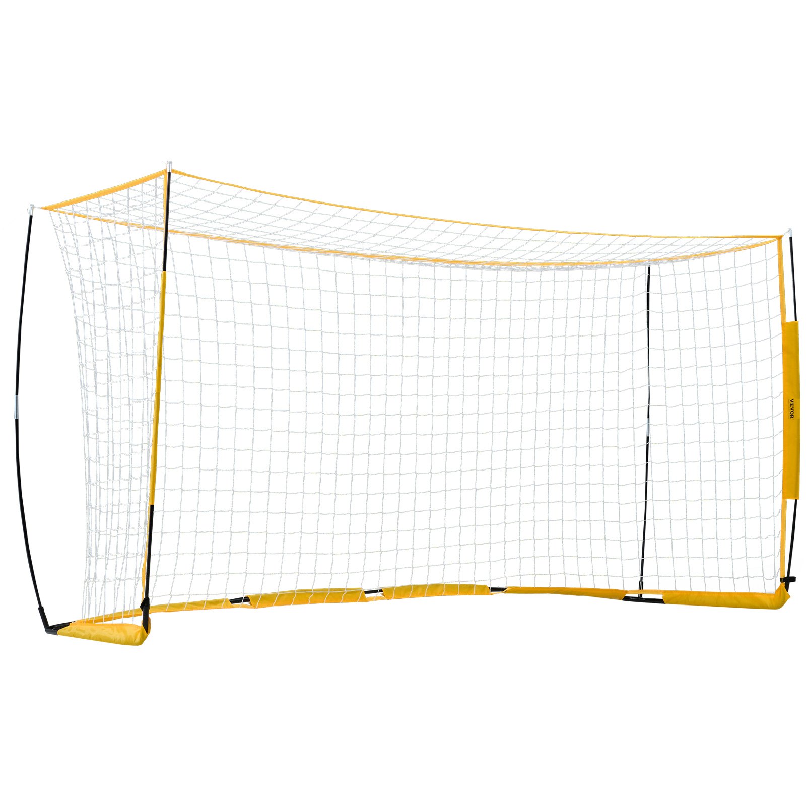 VEVOR Portable Football Goal Soccer Goal Football Net 3.66 x 1.83 m for the Garden, Large Practice Football Net Training Goal Set with Steel-Fiberglass Structure, All-Weather Football Goals with Carrying Bag, Yellow