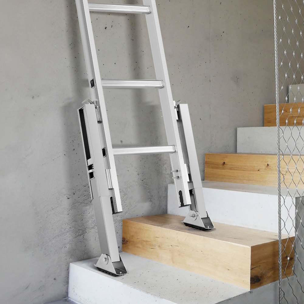 VEVOR Leiternivellierer, 288 mm ausziehbare Leiternivellierwerkzeug aus Stahl, Schnellspanner, Treppenleiterstabilisator, einfach zu verwenden, Verlängerungsleiterzubehör für unebenen Boden