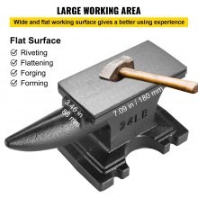 VEVOR Schmiedeamboss Gusseisen Amboss robuster Hornamboss Schmiedewerkzeug 209HB mit Einzelnes rundem Beck-Horn 25 lbs/11 kg Schwarz 17,2 x 8,9 cm breite Arbeitsplatte für Metallschmiede