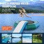 VEVOR Aufblasbarer Wassertrampolin mit Rutsche & Leiter, Wasserdichte, Abriebfeste, Langlebige Wassertrampoline 3,05 m Großen Sprungfläche, Sprungplattform-Wasserpark Pool Trampolin, Spielzeuge