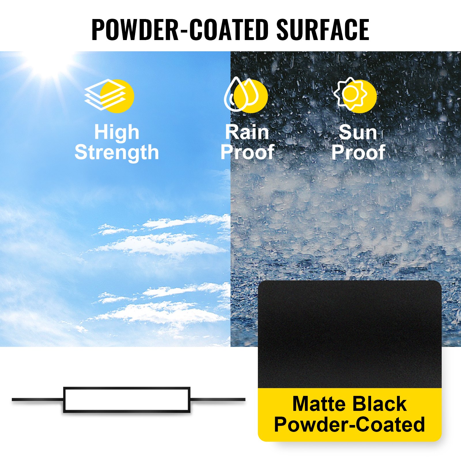 VEVOR Terrassengeländer Metalldeckspindeln 10er Pack 44 Zoll Eisentreppengeländer