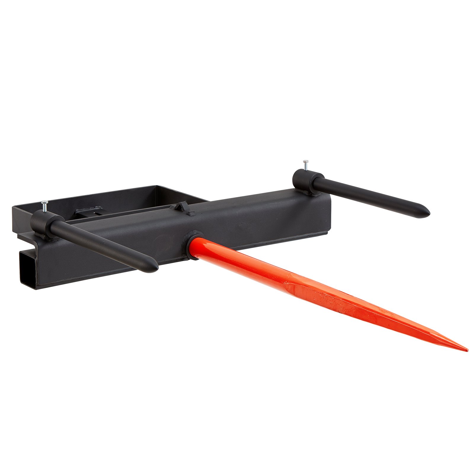 VEVOR Frontladerzinken 725 kg Tragfähigkeit Ballenzinken Ballenspieß Ballentransportgabel mit einem Spieß (ca. 1 m) & zwei stabilisierenden Stangen (ca. 44 cm) kompatibel mit Kompaktladern & Traktoren