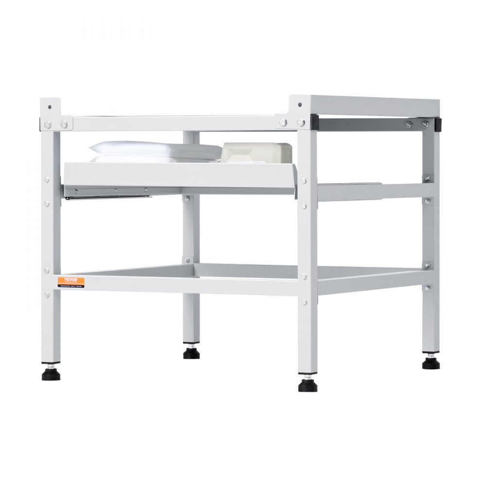 VEVOR Washing Machine Base, 640x635x615mm, Washing Machine Pedestal, 136kg Load Capacity, Washing Machine & Dryer Base with Shelf, 4 Adjustable Feet for Lifting Washing Machines, Carbon Steel