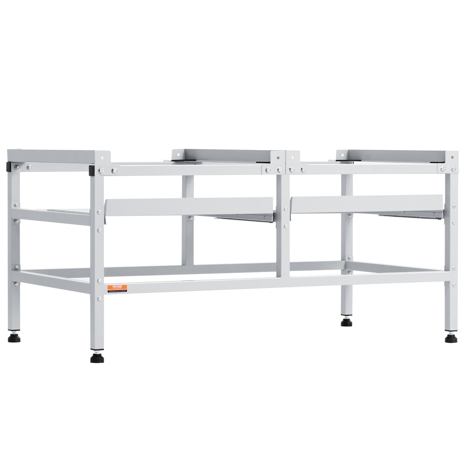 VEVOR Waschmaschinen-Untergestell, 1230x635x625 mm  Podest für Waschmaschine, 267 kg Tragkraft, Waschmaschinen- & Trocknersockel mit Doppelablagen, 4 verstellbare Füße zum Anheben von Waschmaschinen