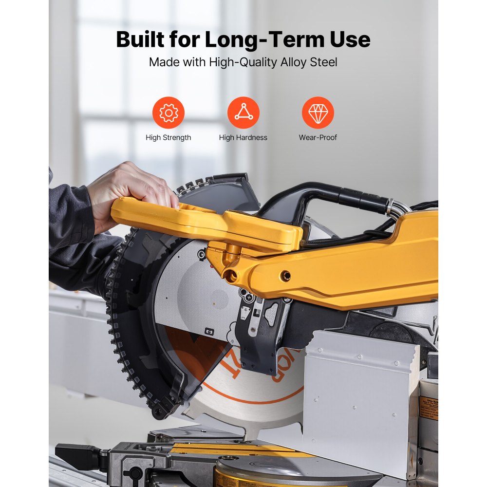 VEVOR Sägeblatt Set Dado Klingensatz (203 mm φ, 12 scharfe Zähne) aus Legierung, Nutfräser mit Spanschneidern & Unterlegscheiben, geräuschreduzierende Wärmeabzüge, zum Schneiden von Hartholz