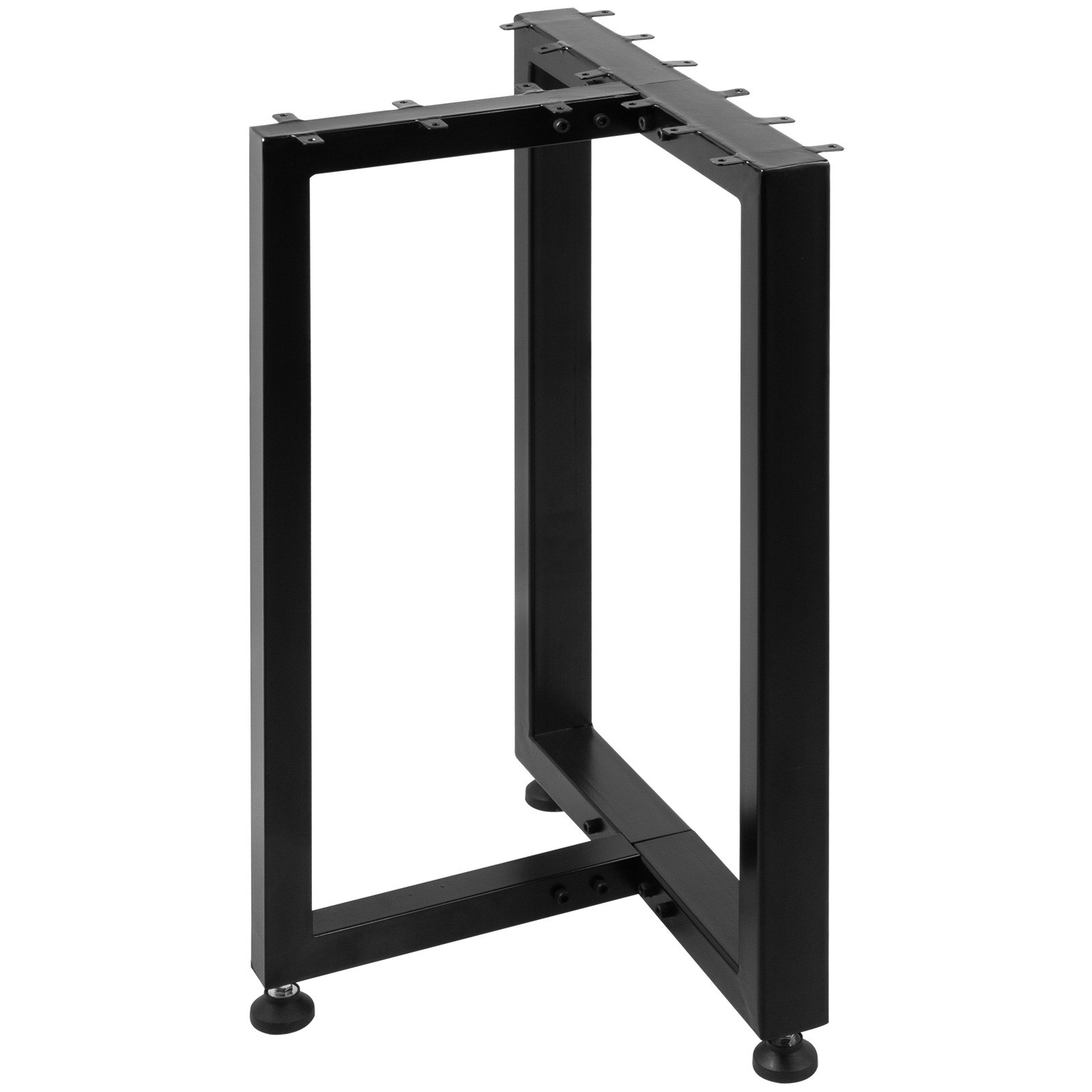 VEVOR Höhenverstellbare Füße Tragfähigkeit 800 kg für Möbel, 46x41 CM Tischgestell Möbelwerkstatt Beine für Tischplatte, Zwei Tischbeine aus Metall T-Form Schwarz