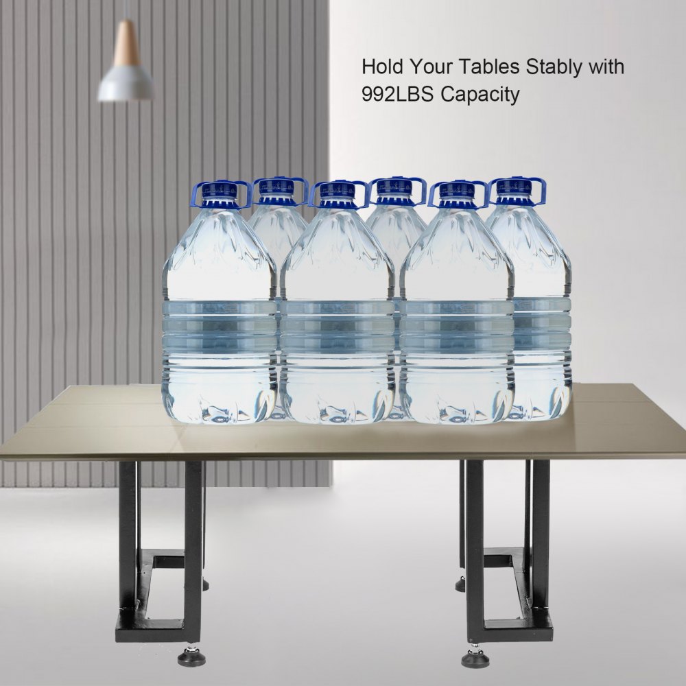 Vevor Tischuntergestell Tischbeine 2 Stk. C-form 45x15x71 Cm Eisen/stahl Schwarz