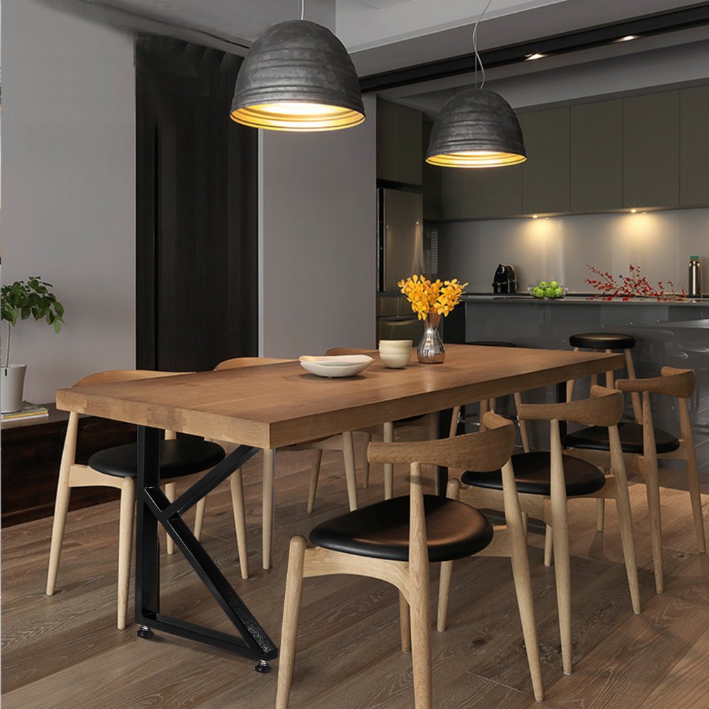 Vevor Tischuntergestell Tischbeine 2 Stk. K-form 45x8x71 Cm Eisen/stahl Schwarz