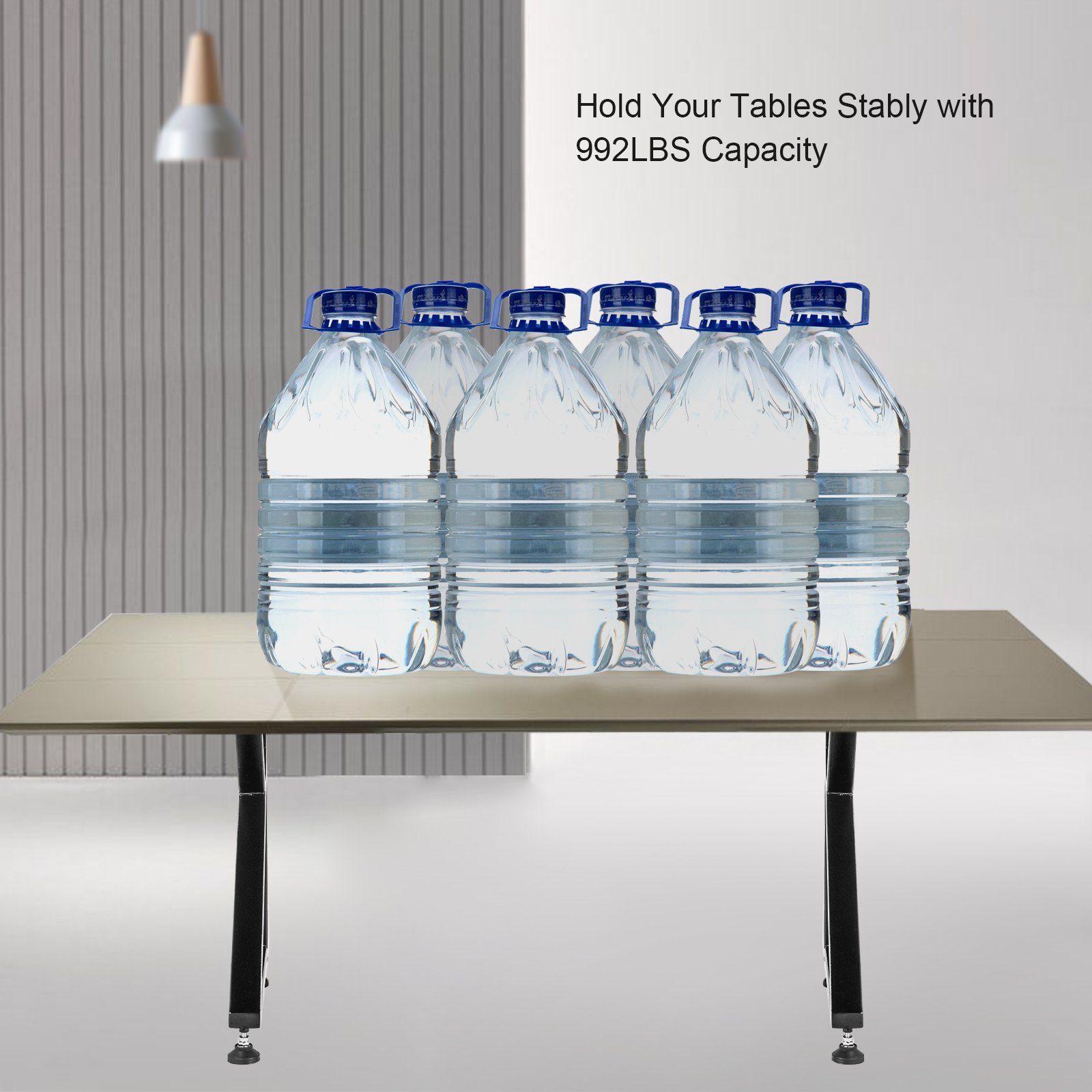 Vevor Tischuntergestell Tischbeine 2 Stk. K-form 45x8x71 Cm Eisen/stahl Schwarz