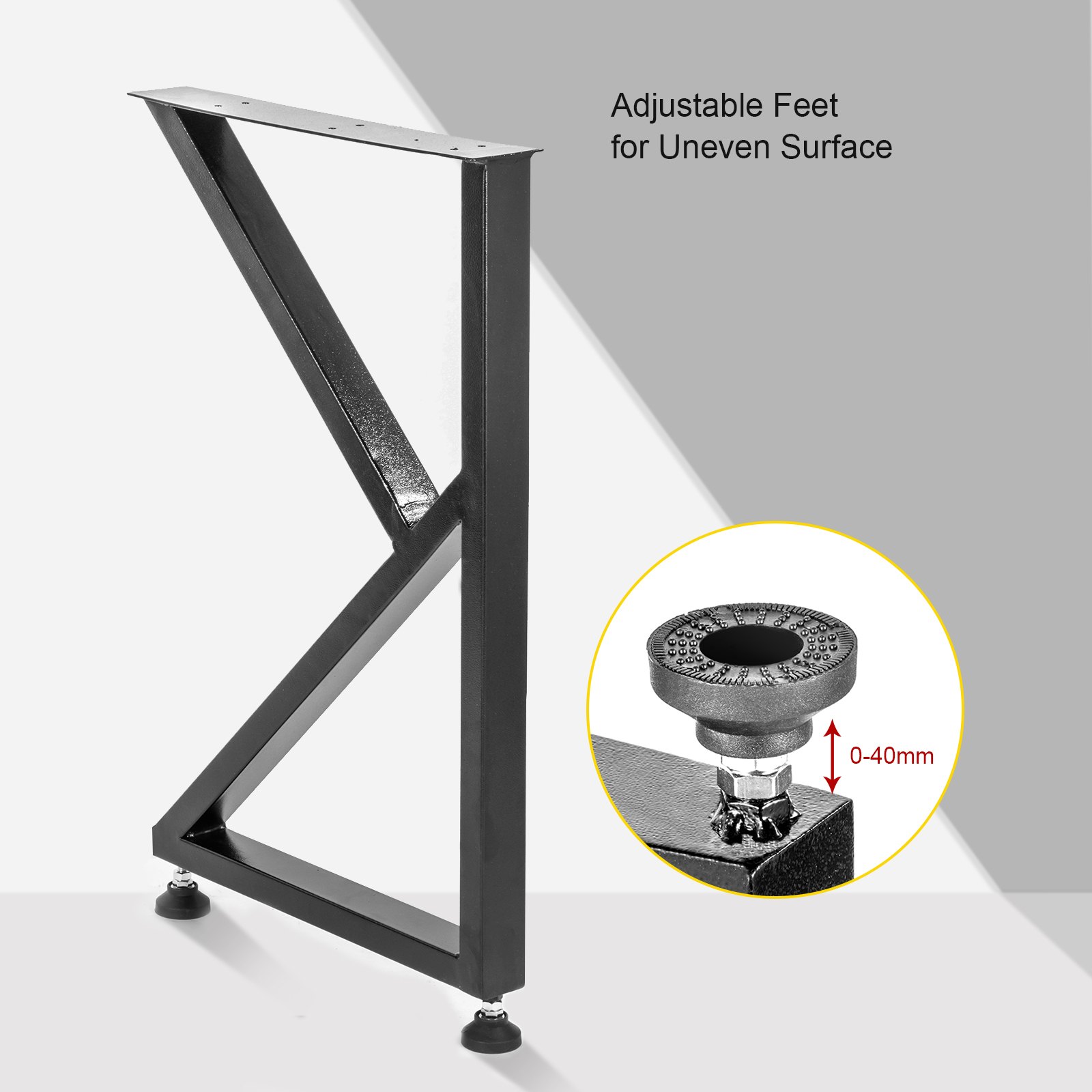 Vevor Tischuntergestell Tischbeine 2 Stk. K-form 45x8x71 Cm Eisen/stahl Schwarz