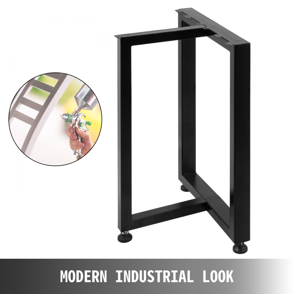 2x Tischgestell Gestell Tischbeine 72x46x38cm Schwarz Stahl Beistelltische