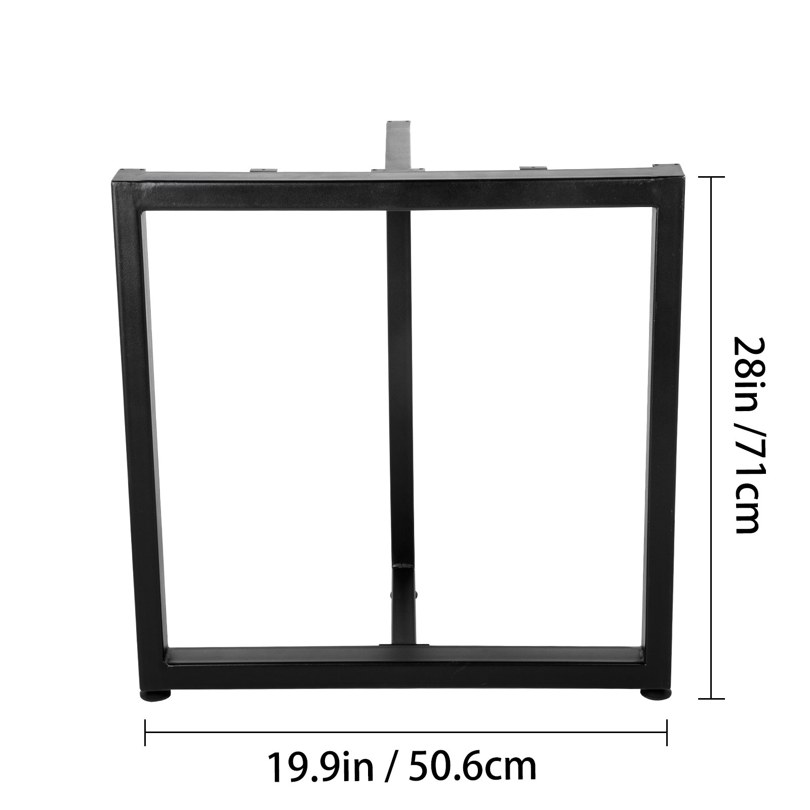 2x Tischgestell Gestell Tischbeine 72x46x38cm Schwarz Stahl Beistelltische