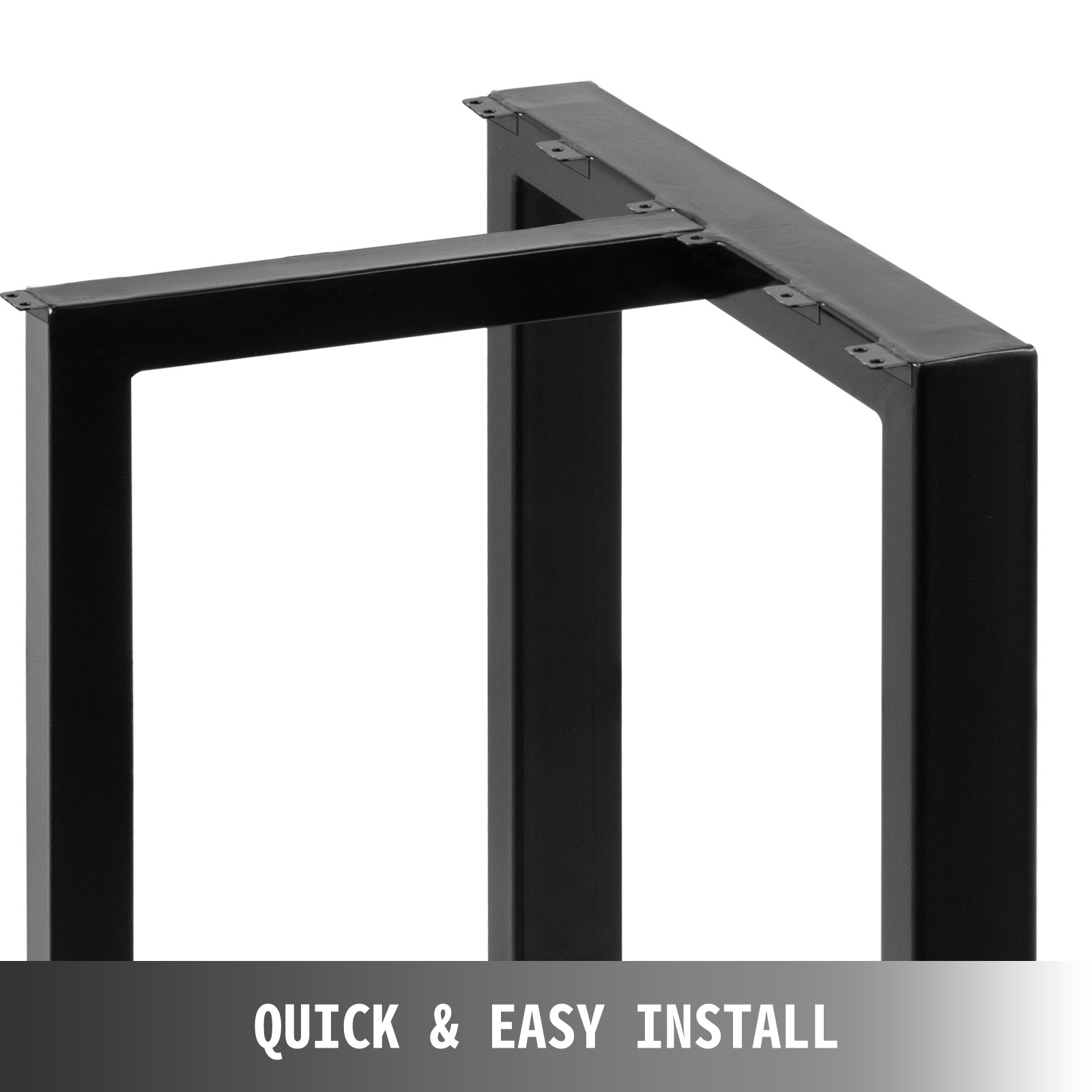 2x Tischgestell Gestell Tischbeine 72x46x38cm Schwarz Stahl Beistelltische