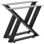 2x Tischgestell Gestell Tischbeine 72cm Höhe Gummifüße Couchtische Schwarz