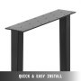VEVOR Tischbeine Metall 72CM Hoch Tragfähigkeit 300 kg Tischgestell Möbelwerkstatt Beine für Tischplatte Trapez Tischfüße Metall