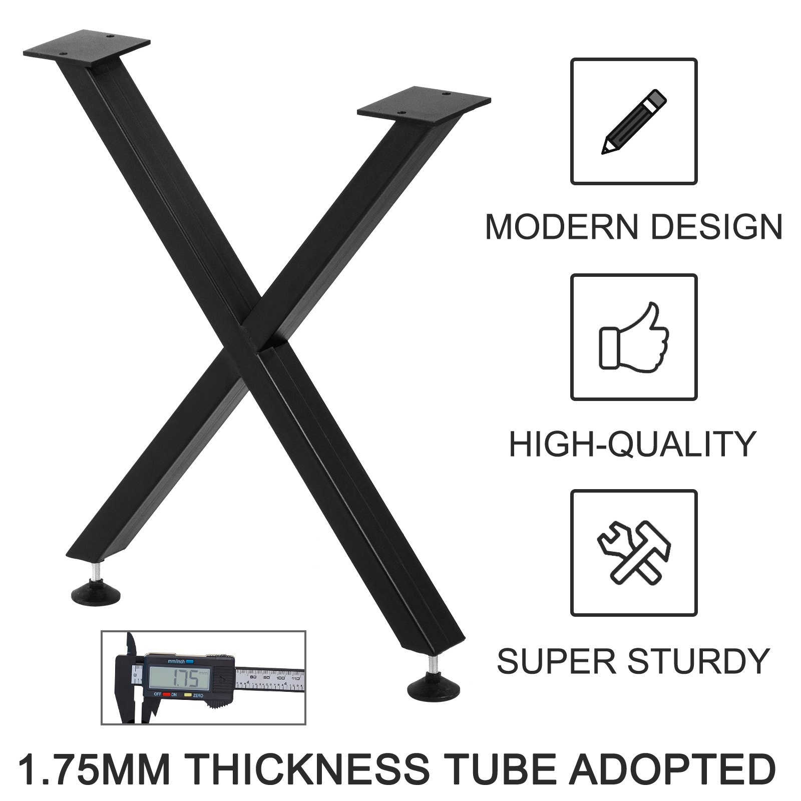 Vevor Tischbeine Tischkufen Tischgestell Industriedesign Tischuntergestell 2 Stk