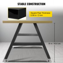 VEVOR Tischbeine Tischkufen Tischgestell Tischfuß 40,6x45,6cm, A-förmig 2er-Set