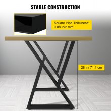 VEVOR Tischbeine Tischkufen Tischgestell Tischfuß Bankkufen 71,1x45,7cm 2er-Set