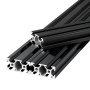 VEVOR 2040 Aluminium Profile 6 Stk. 2 m, Eloxierte V-Nut-Aluprofile nach EU-Standard, Hochfeste Strangpressprofile, Aluminiumschiene für 3D-Druckerteile, CNC-DIY-Werkbänke und Montage, Schwarz
