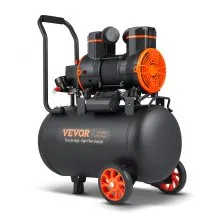 VEVOR 9,3 Gallonen-Luftkompressor, 2,5 PS, 2,2 CFM bei 90 PSI, ölfreier Luftkompressortank und max. 116 PSI Druck, 70 dB ultraleiser Kompressor für Autoreparatur, Reifenbefüllen, Spritzlackieren, Nageln von Holzarbeiten