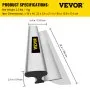 VEVOR Trockenbau Skimming Blade, 101,6 cm Smoothing Knock-Down Knife, Stainless Steel Putty Knife Finishing Tool, High-Impact End Caps for Sheetrock Drywall Gyprock Wall-Board Plasterboard
