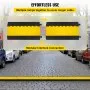 VEVOR Kabelbrücke 88,9x50,8x5 cm 5 Kanal Kabelschutzmatte aus Handelsüblichem Thermoplastischem Kautschuk mit Modularem Design Hohe Sicherheit für Parkplätze, Lagerhallen, Schulen, Gehwege