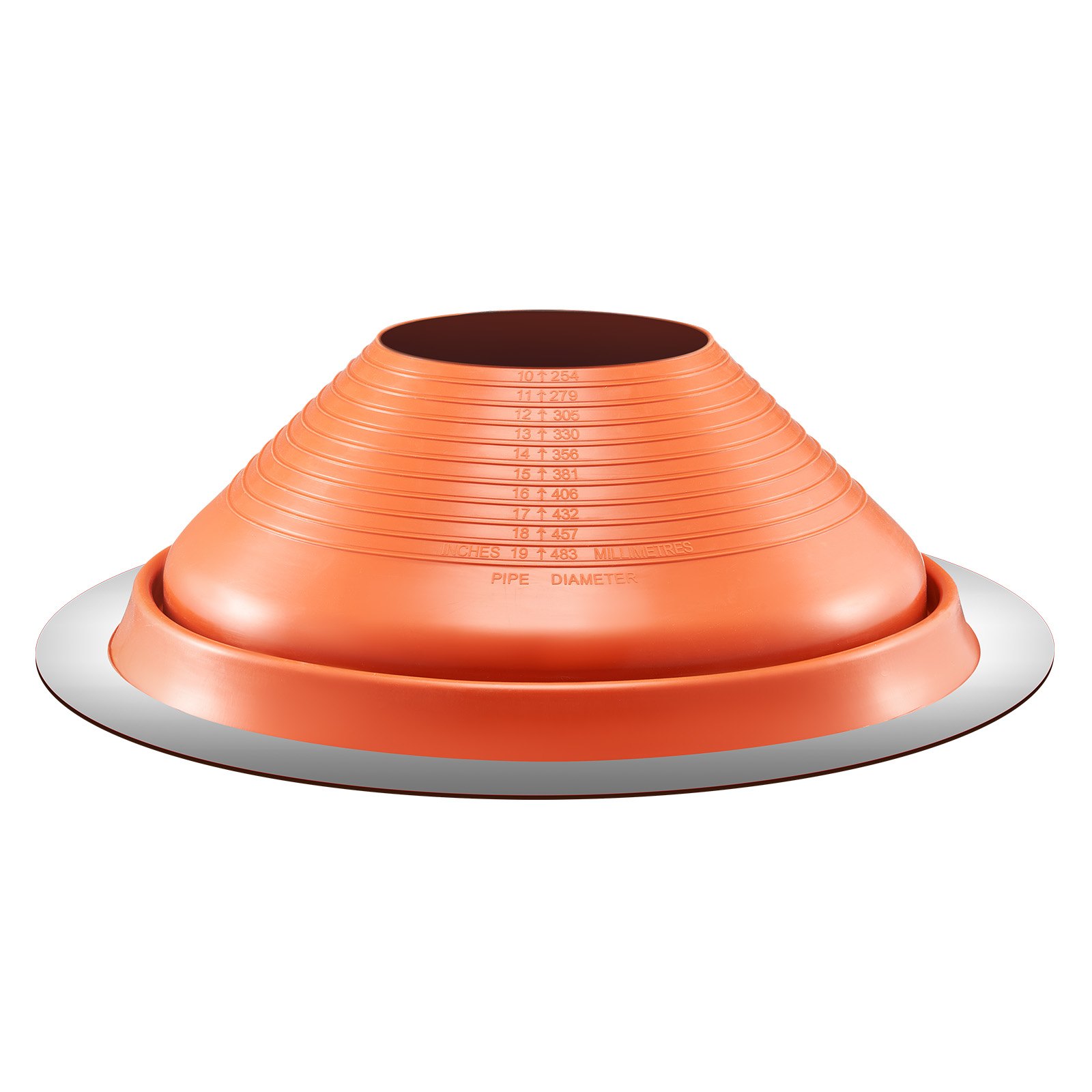 VEVOR pipe collar, suitable for pipe outer diameters from 254 to 483 mm, roof penetration, roof sealing flange -74 to 225℃, metal base, for chimney, wood stove and external ventilation pipe