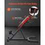 VEVOR römischer Stuhl Hyperextensionsbank 136 kg belastbare verstellbare Extensionsmaschine, Multifunktions-Trainingsgerät für Bauchmuskeltraining, Fitness-Hantelbank für das Heim-Fitnessstudio