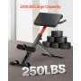 VEVOR römischer Stuhl Hyperextensionsbank Rückenstrecker 113 kg belastbare und faltbare Extensionsmaschine, Trainingsgerät für Rückenmuskeltraining, Fitness-Hantelbank für das Heim-Fitnessstudio