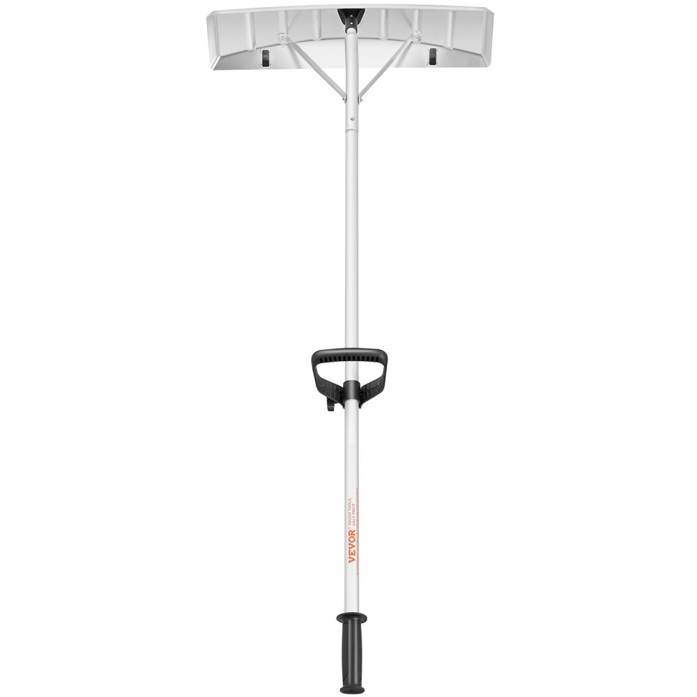 VEVOR Snow Shovel for Roofs, 64 cm, Adjustable Range 1.52 to 6.4 m, Roof Snow Remover made of Aluminum and ABS Shovel, Snow Pusher with Protective Wheels and Non-Slip Handle, Snow Remover for Roofs