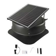 VEVOR Solarbetriebener Dachventilator, 42 W intelligenter Solar-Dachlüftungsventilator mit Thermostat, Fernbedienung, 79287 L/min Luftstrom, eingebauter bürstenloser Gleichstrommotor zur Kühlung