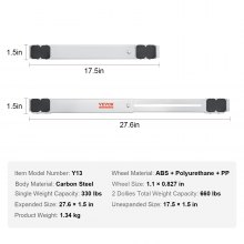 VEVOR Möbelwagen, Möbelwagen, 4 Räder, tragbare bewegliche Rollen, robust, ineinandergreifend, klein, flach, für schwere Möbel, 2 Stück, 701,04 x 38,1 mm, 227,8 kg Kapazität, schwarz