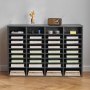 VEVOR Literature Organizer Document Tray with 36 Compartments & Adjustable Shelves, File Sorter Letter Tray Document Storage Made of Medium Density Fiberboard, Storage for Office Classroom Gray